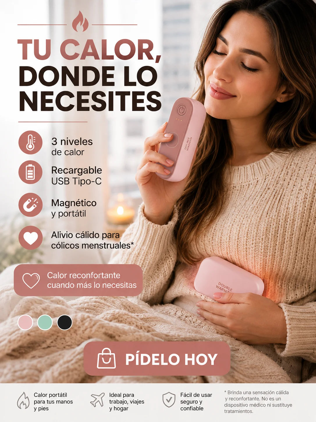Calentador Magnetico Recargable