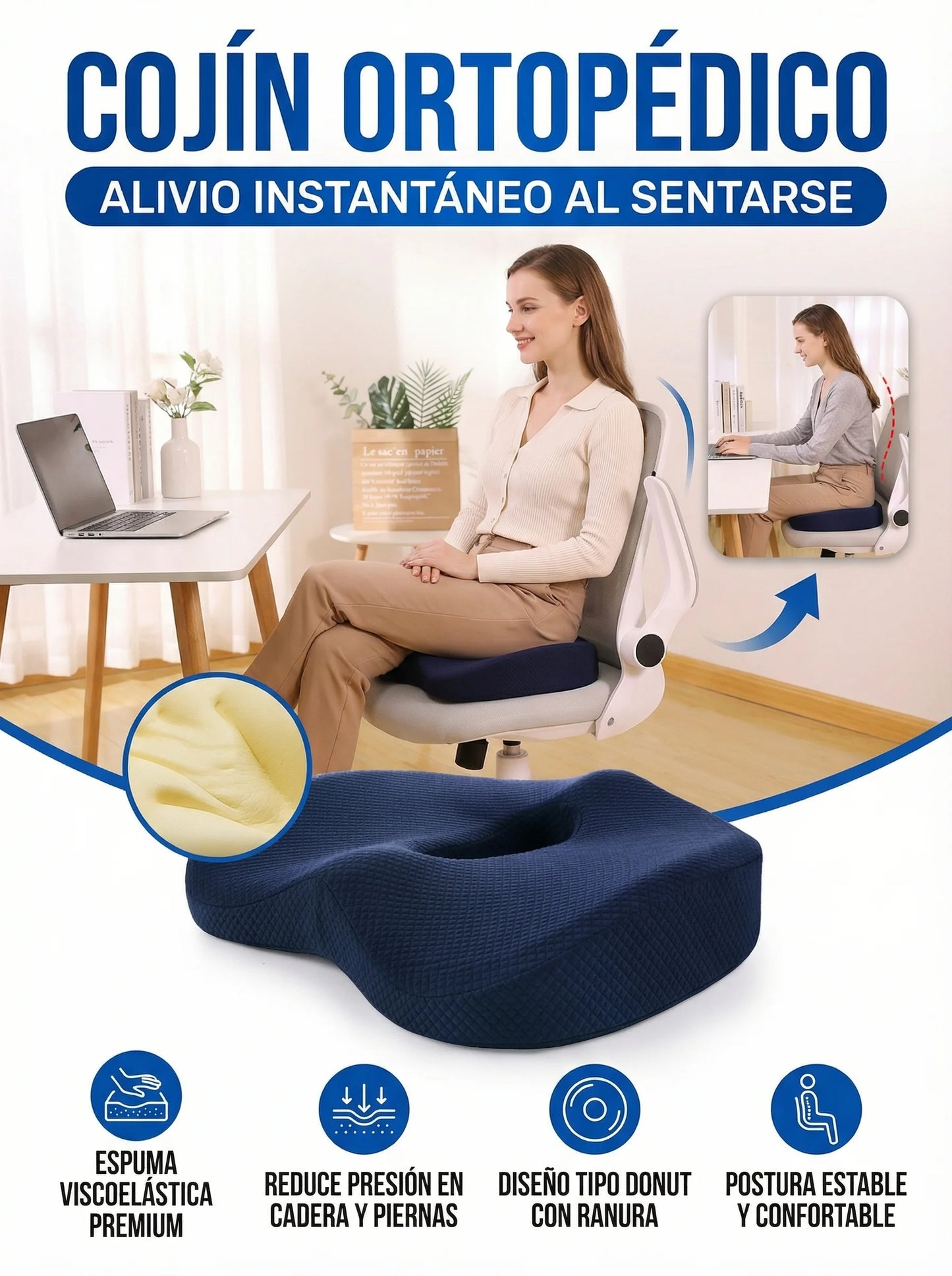 Cojin ortopedico Silla